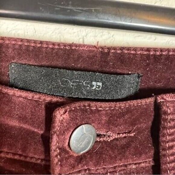 Joe's Womens The‎ Icon Mid Rise Skinny Jeans Size 26 Maroon Velour Velvet - Picture 3 of 7